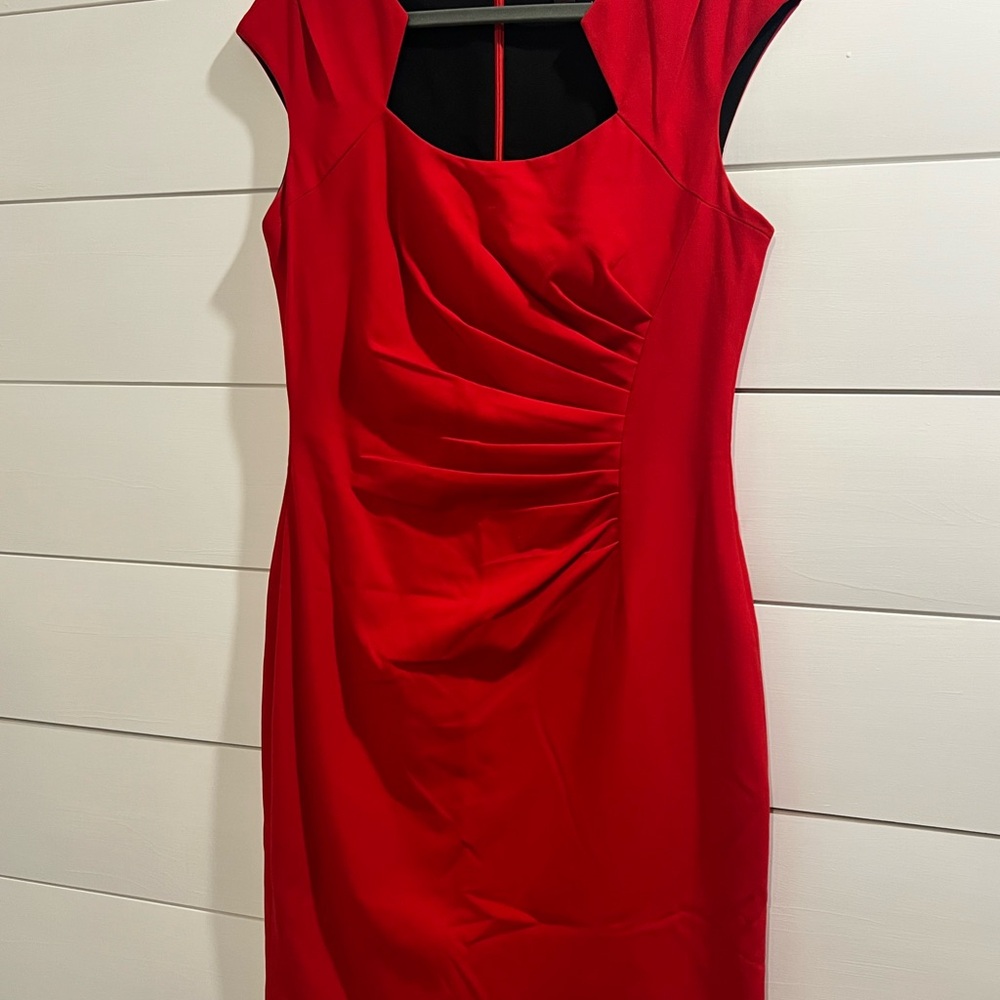 Dana Buchman size 10 Red Dress Knee Length NWOT